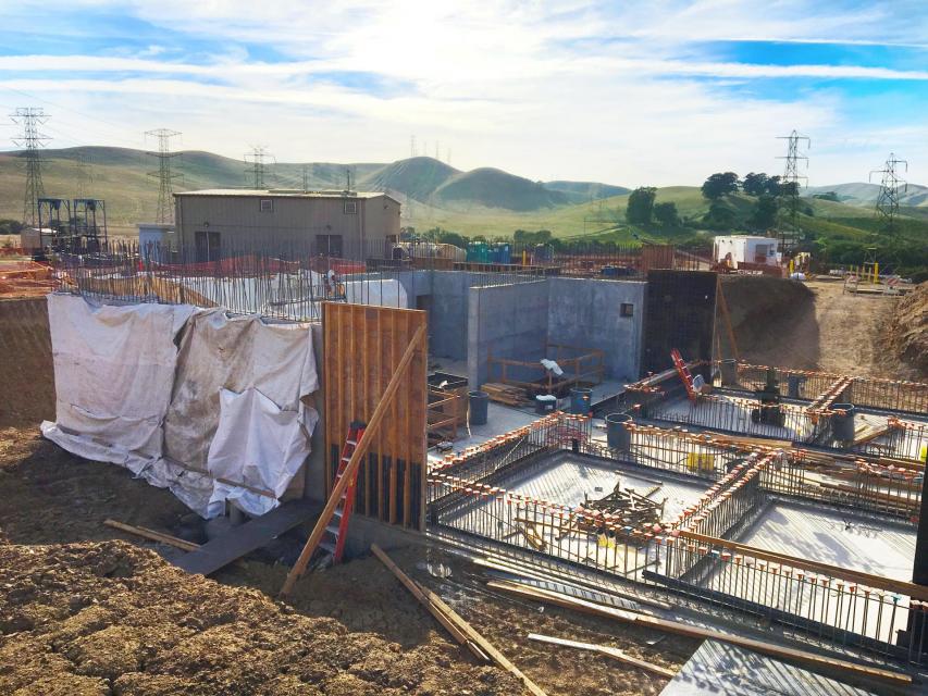 Construction of water treatment plant.
