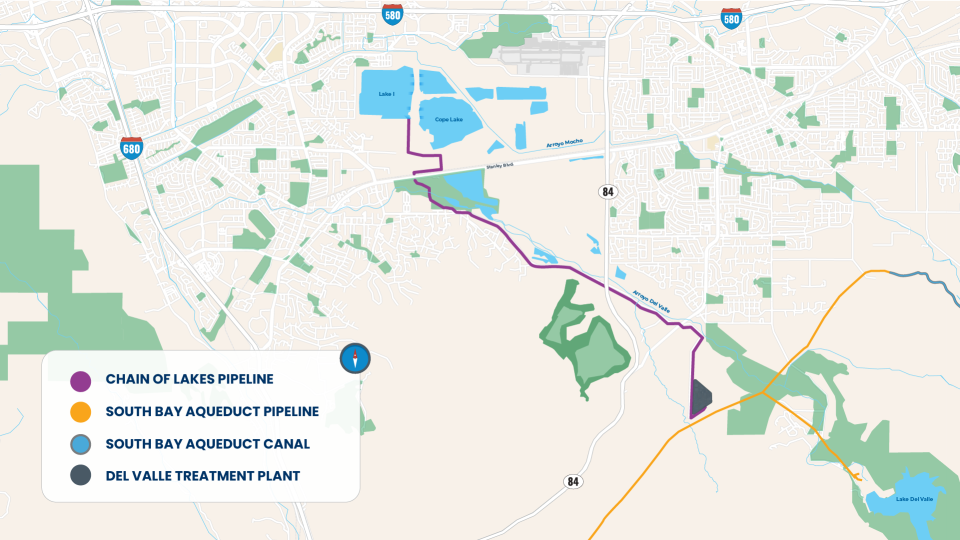 Chain of Lakes Conveyance System Project Map