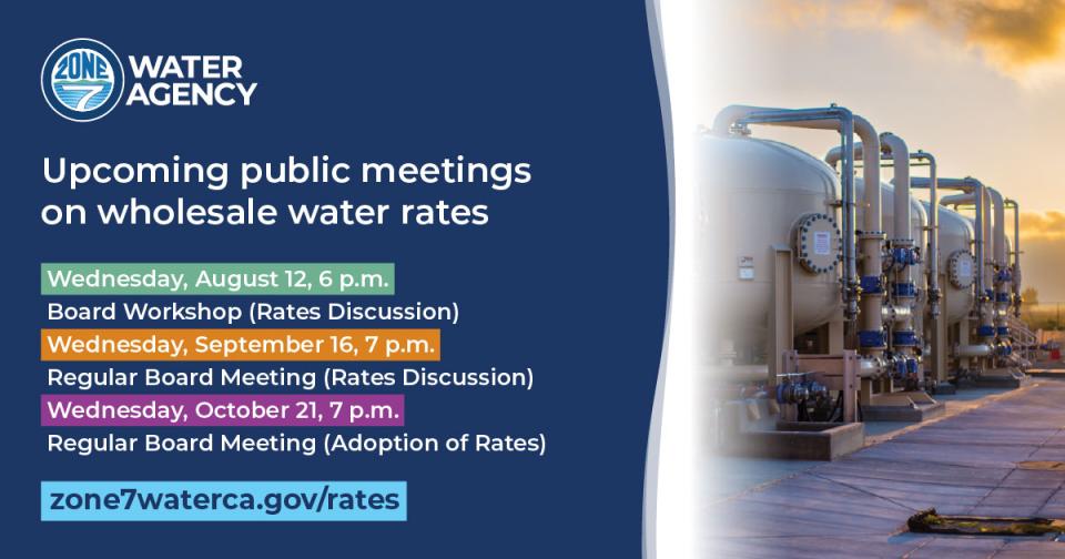 Upcoming Public Water Rates Meeting Dates
