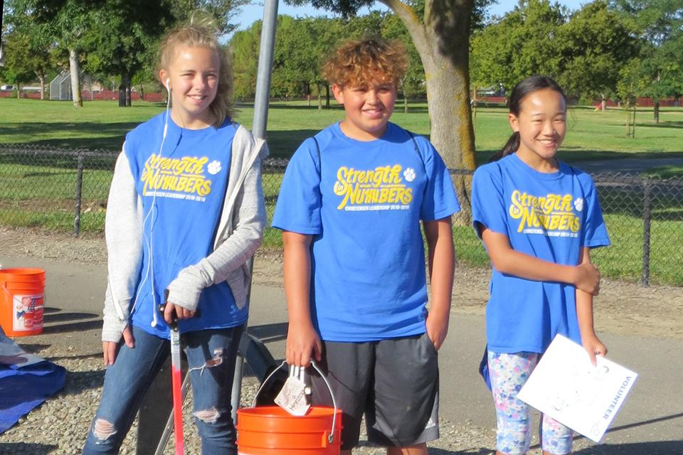 Third Graders participating in watershed activities