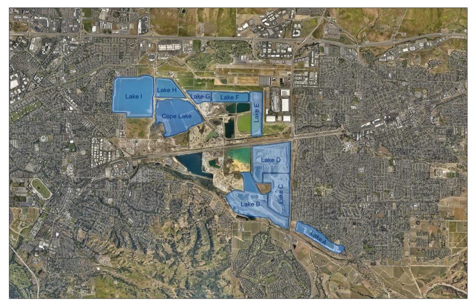 Ariel View of Chain of Lakes